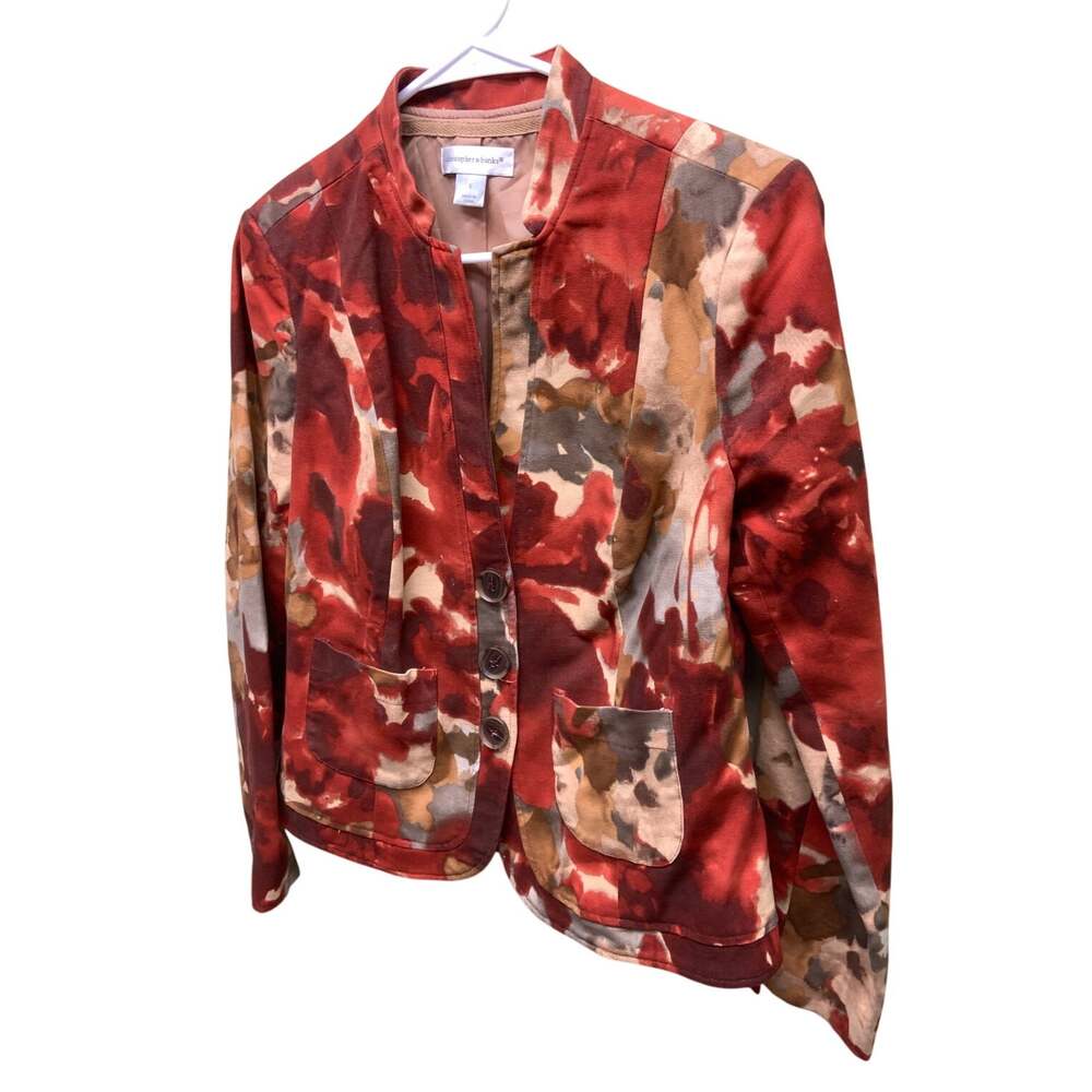 Christopher & Banks Multicolor Fall Jacket Button Front Size S - Picture 3 of 8